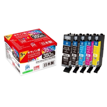 ジット リサイクルインク キヤノン350+351 5色大容量 JIT-C3503515PXL