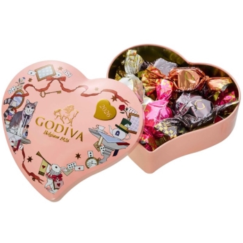 ゴディバ　Ｇキューブ　ハート缶　１０粒入