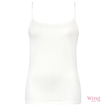 ウイングティーン　綿100％素材と脇フラット設計でやさしい肌あたりのキャミソール