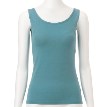 【ベージュ・ブラック】セブンプレミアム　ボディヒーター　婦人　ムレにくく暖かいカップ付タンクトップ