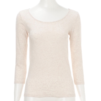 セブンプレミアムライフスタイル　婦人　オーガニックコットン　肌ごこち　７分袖シャツ