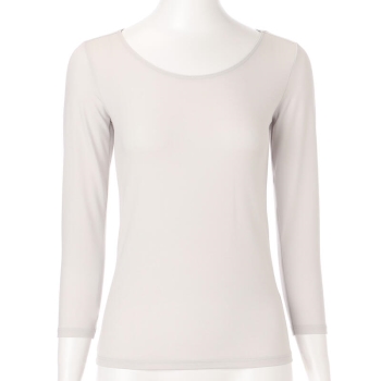 セブンプレミアムライフスタイル　ボディヒーター　ムレにくく暖かい　婦人　８分袖シャツ