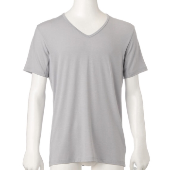 セブンプレミアムライフスタイル　ボディヒーター　ムレにくく暖かい　紳士　脇汗取り付半袖Ｖ首シャツ