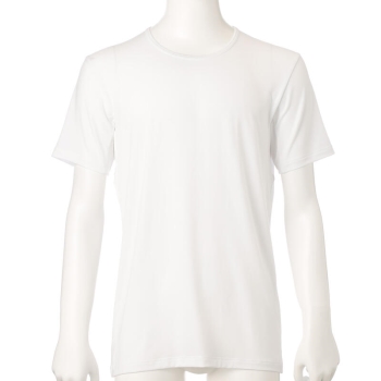 セブンプレミアムライフスタイル　ボディヒーター　ムレにくく暖かい　紳士　脇汗取り付半袖丸首シャツ