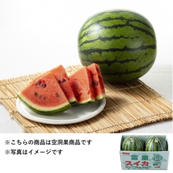 千葉県富里市産　すいか（空洞果）２個