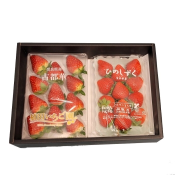 奈良・熊本ブランド　いちご食べ比べセット　２５０ｇ×２
