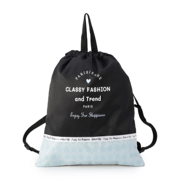 キッズ　チェック柄ナップサック