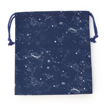 キッズ　スペース柄　巾着（中）