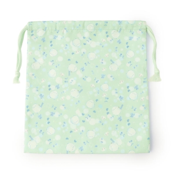 キッズ　シマエナガ柄　巾着（中）