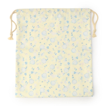 キッズ　シマエナガ柄　巾着（大）