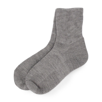 いつもの肌着　遠赤外線　くちゴムゆったり　滑り止め付きクルー丈ソックス