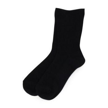 いつもの肌着　ゆったり　綿混くちゴム無し　リブクルー丈ソックス