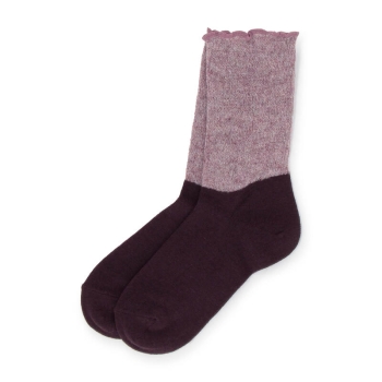 いつもの肌着　遠赤ガーゼタッチクルー丈ソックス