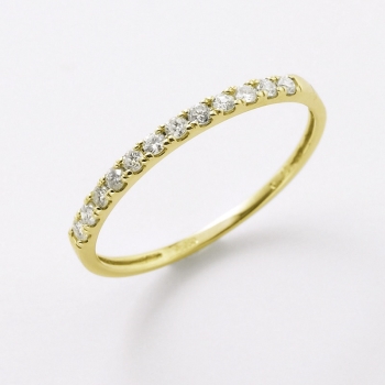 １８金イエローゴールドダイヤリング０．１５ｃｔ（９号）