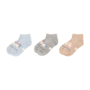トドラー女児　スキップキッズ　3足組　スニーカー丈ソックス