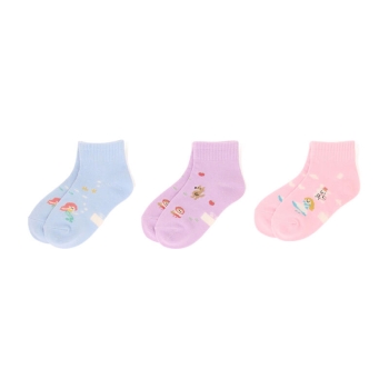 トドラー女児　スキップキッズ　３足組　ショート丈ソックス