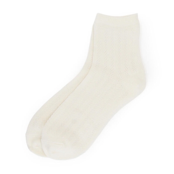 ボディクーラー　レディース　細ストライプメッシュクルー丈ソックス