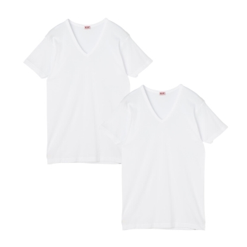 ＢＶＤゴールド　紳士　吸水速乾　フライス　半袖Ｖ首シャツ　２枚組