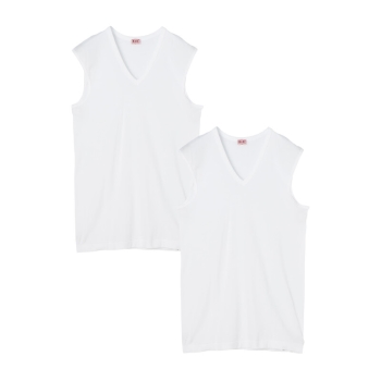 ＢＶＤゴールド　紳士　吸水速乾　フライス　Ｖ首スリーブレス　２枚組