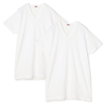 ＢＶＤゴールド　紳士　接触冷感　綿１００％　メッシュ半袖Ｖ首Ｔシャツ　２枚組