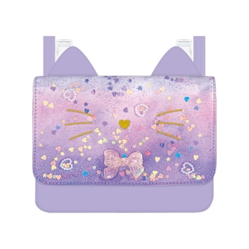 横長どこでもポッケ　シャカシャカねこ　パープル