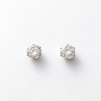 ete 【片耳販売】プラチナ　ダイヤ　ピアス プラチナ ダイヤ ピアス 片耳0.5ct×2 管理番号686449 ×1ペア 218