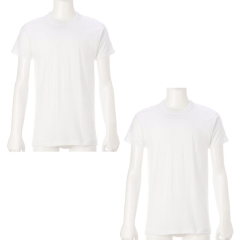 いつもの肌着　フライス　半袖丸首シャツ　２枚組