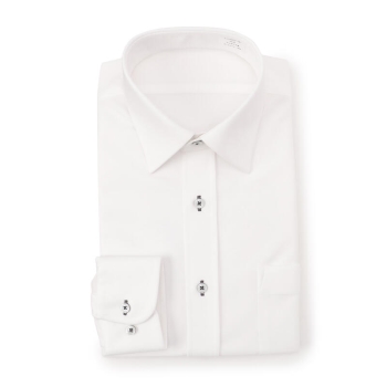 サスビズ　すごい楽チンドレスシャツ　白セミワイド（レギュラーシルエット）