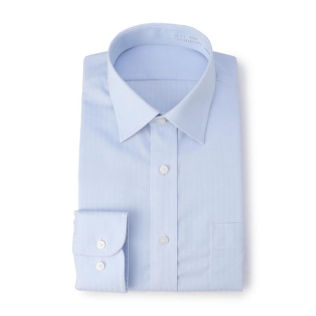 サスビズ　超形態安定シャツプラス　青ワイド（レギュラーシルエット）