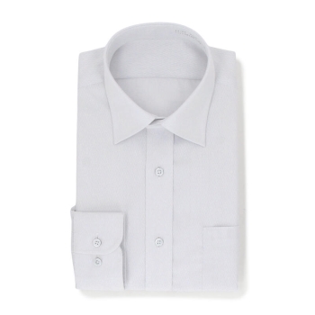 サスビズ　超形態安定シャツプラス　灰ワイド（ゆったりシルエット）