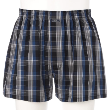 Ｋｅｎｔ　ブルーチェック柄トランクス＜はきこみ丈深め＞