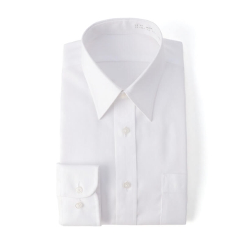 サスビズ　なめらかプレミアムシャツ　白レギュラー（レギュラーシルエット）