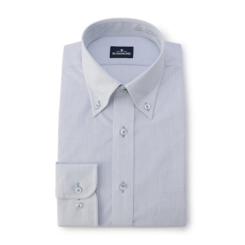 ＲＵＳＨ　ＭＯＲＥ１　形態安定ドレスシャツ　青ボタンダウン　（レギュラーシルエット）
