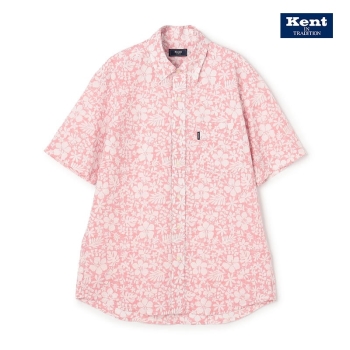 Kent　半袖プリントリーフ柄シャツ