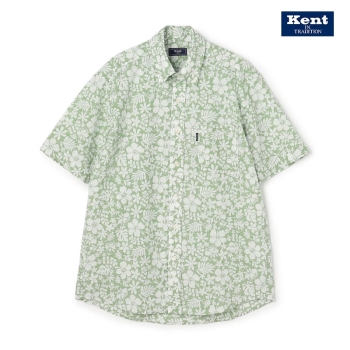 Kent　半袖プリントリーフ柄シャツ