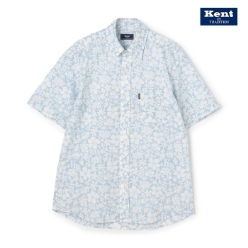 Kent　半袖プリントリーフ柄シャツ