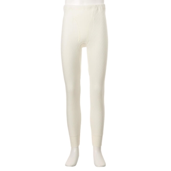 肌ごころ　肌側綿１００％ニットキルト　１０分丈ズボン下　前開き