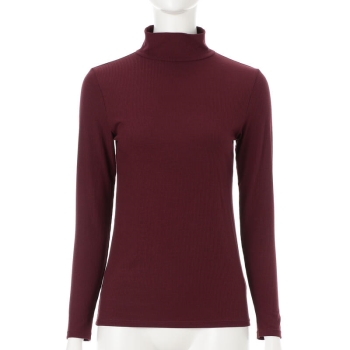 セブンプレミアムライフスタイル　ボディヒーター　よく伸びて暖かフィット　ハイネック長袖シャツ