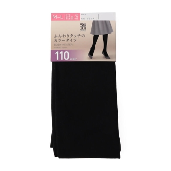 セブンプレミアムライフスタイル　ボディヒーター　ふんわりタッチ　カラータイツ　１１０デニール