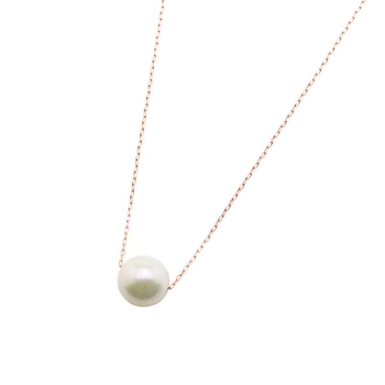 Ｋ１０　ピンクゴールド　パールネックレス