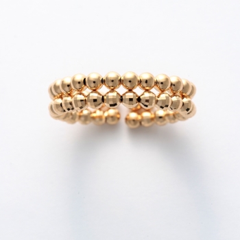 １８金イエローゴールド・２連リング