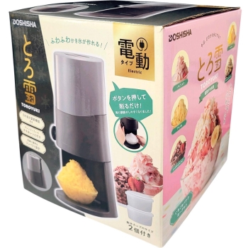 電動ふわふわとろ雪かき氷器　ブラック