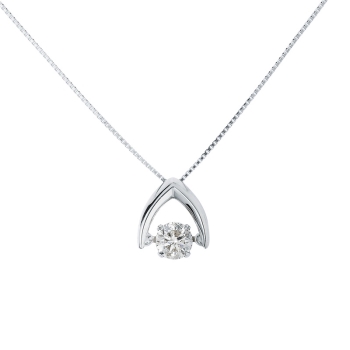 プラチナダイヤ０．３ｃｔネックレス（ダンシング・傘）