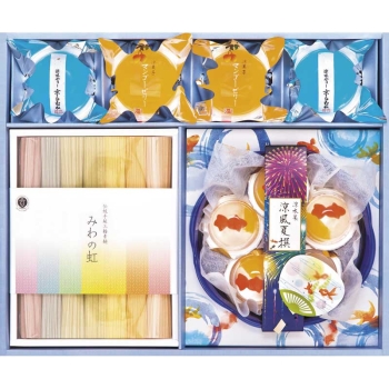 【お中元】三輪そうめん小西・京竹風庵　みわの虹＆涼菓子詰合せ　ＲＴＮ－３０ＴＵ
