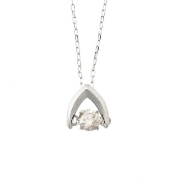 プラチナ　ダンシングダイヤネックレス　０．０８ｃｔ