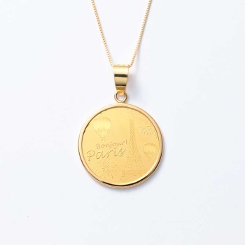 Ｋ２４／Ｋ１８　エッフェル塔２ｇネックレス