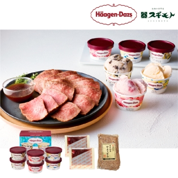 【お歳暮】ハーゲンダッツ・スギモト　アイス＆ローストビーフセット Ｈ－Ｎ