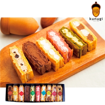 【お歳暮】櫟 ｋｕｎｕｇｉ　ワッフルコレクション １０２５ＭＹＡＪ