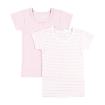 トドラー女児　半袖シャツ肌着　２枚組