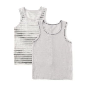 トドラー男児　メッシュランニング肌着　２枚組